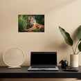 thumbnail image 3 of ZHONGYUTONG Tiger Canvas Wall Art Wildlife Pictures Wall Decor Wild Animal Tiger Painting Print Modern Men's Bedroom Living Room Artwork Frame (24.00" x 36.00"), 3 of 6