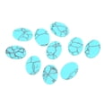 thumbnail image 5 of 10 piezas de piedras planas de turquesa de aspecto ovalado y brillante, piedra de joyería DIY, turquesa plana para pendientes, pulsera, colgante, azul pavo real, 12x16mm (WxL), 5 of 5