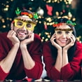 thumbnail image 3 of Yoyauz Christmas Glasses Glitter Party Glasses Costume Glasses Creative Fun Glasses Reindeer Antlers Christmas Party, 3 of 6