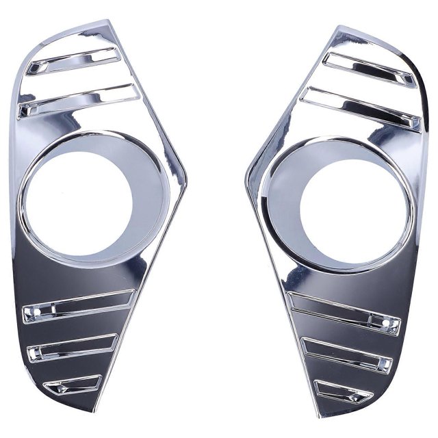 Pair Chrome Front Fog Light Cover Lamp Trims Paste Mounting Fit for RAV4 2019?2021