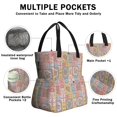 thumbnail image 3 of Pioneer Flower Floral Print Pattern Drawstring Lunch Bag Women - Drawstring Lunch Bag Insulated for Work Office - Stain-Resistant Large Lunchbags for Women with Multi-Pockets, 3 of 6