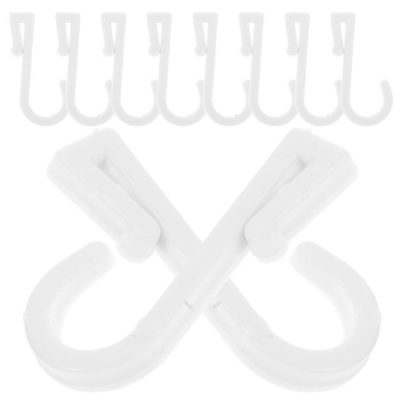 VORCOOL 10Pcs Clip on Plastic Hooks for Hanging Clothes Towels and Bags