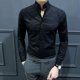 thumbnail image 4 of Ropa con Estampado Hombre Negro Tops Gráficos Camisas y Blusas de Lujo para Hombre Manga Larga Mangas Estilo Coreano Marca Barata Seda I, 4 of 5