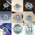 thumbnail image 2 of QQTDFG Fashion 925 Silver Women Jewelry Aquamarine Wedding Bridal Rings Gifts Size 6-10-#8-9, 2 of 9