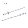 thumbnail image 4 of Unique Bargains 2.4mm Diameter 6mm Grip Length Silver Tone Aluminum Blind Rivets 60 Pack, 4 of 4