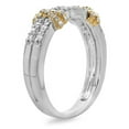 thumbnail image 2 of Dazzlingrock Collection 0.45 Carat (ctw) 14K Two Tone Gold Round Diamond Ladies Double Row Anniversary Wedding Band 1/2 CT, Size 5.5, 2 of 4