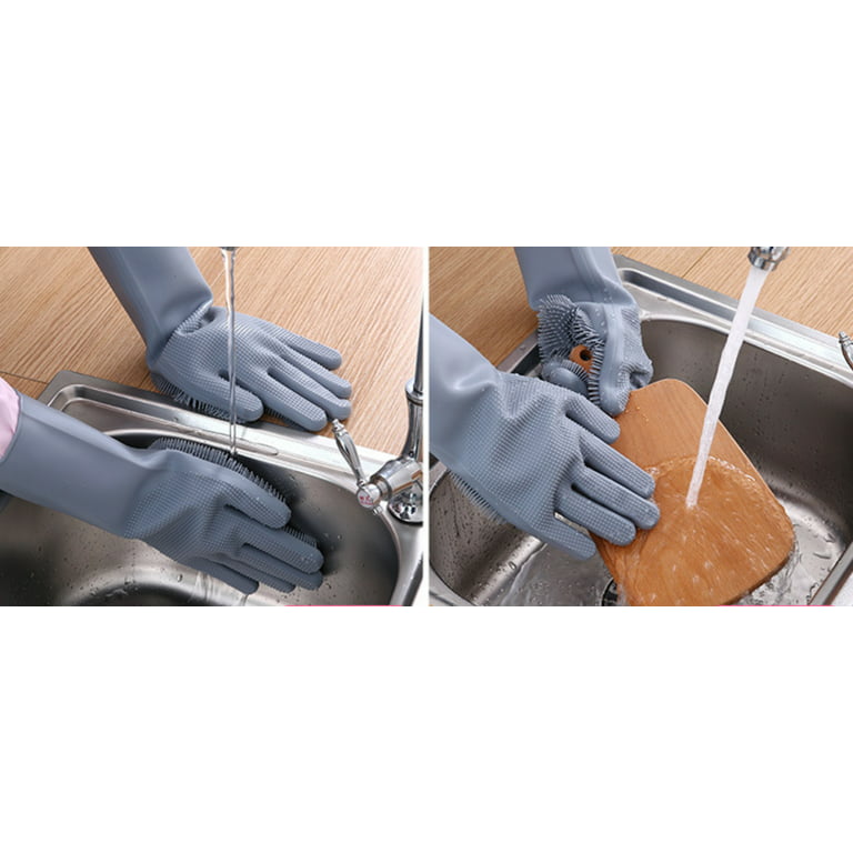 True & Tidy Multi-Purpose Silicone Gloves - Gray