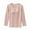 Pink, variant on Wyobmus Womens Striped Long Sleeve Shirts Casual Lightweight Button Up Round Neck Tees Shirts With Chest Pad Black