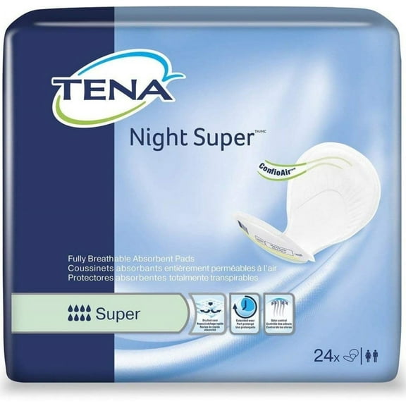 TENA Absorbent Pads Night/Super 24 Each (Pack of 3)