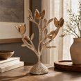 thumbnail image 3 of Candle Holder Vintage Candlestick Holder, Golden Resin Mistletoe Flower Candle Stick Holder, for Wedding Centerpiece Table Decorations Fireplace Mantel Decor, 3 of 6