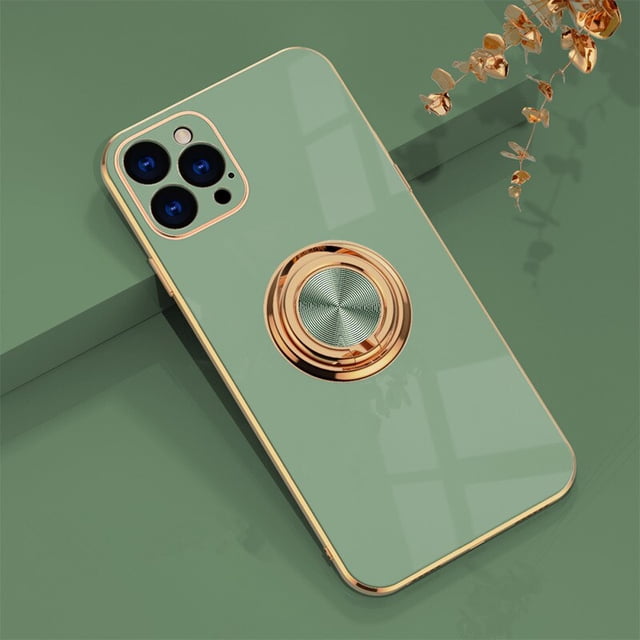 Funda de teléfono cuadrada de caramelo suave para iPhone 11 12 13 14 Pro Max XS X XR 7 8 Plus SE 2020 mini anillo de soporte de silicona a prueba de golpes Tan Jianjun unisex