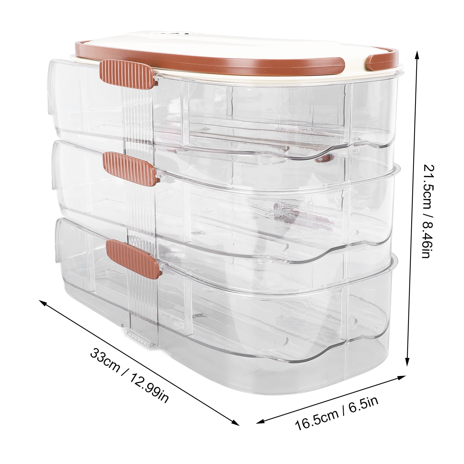 Egg Storage Container, Egg Organizer 3 Layer Carrying Handle  For Refrigerator