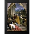 thumbnail image 2 of Picot, Francois Eduard 11x14 Black Modern Framed Museum Art Print Titled - Death of Sapphira, 2 of 5