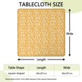 thumbnail image 2 of Orange Daisy Flower Floral Pattern Square Fitted Tablecloth with Elastic Edge,Square Table Cover,Washable Elastic Table Cover for Home Kitchen Party Decor 36"x36", 2 of 6