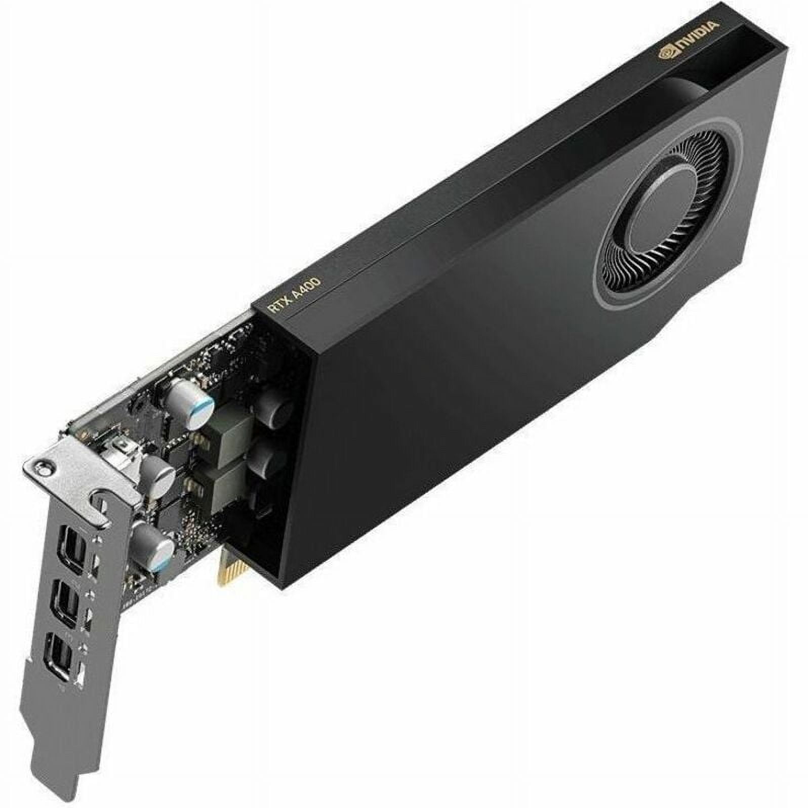 NVIDIA RTX&trade; A400 Professional Graphics Board - NVIDIA RTX&trade; A400 , Small Form Factor, NVIDIA Ampere Architecture, 4GB GDDR6 GPU Memory
