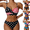 Black, variant on Ladies Patriotic Flag Print One Piece Swimwear U Neck 4th of July Beach Swimsuit Size S-XXL