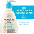 thumbnail image 3 of Aveeno Baby Wash And Shampoo With Natural Oat Formula, Lightly Scented - 12 Oz, 3 of 6