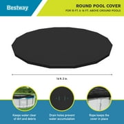Bestway Round PVC 16 Pool Cover for Above Ground Pro Frame Pools (Cover Only)