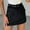Black, variant on Womens High Waisted Buckle Short Skirt Pants Solid Color Zipper Mini Cargo Fashionable Casual Flap Pockets Skirt Pants