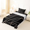 thumbnail image 5 of Homewish Modern Geometric Stripes Twin Sheets,Contemporary Art Bedding,Brown,3-Piece,1 Fitted Sheet and 1 Pillowcase, 5 of 6