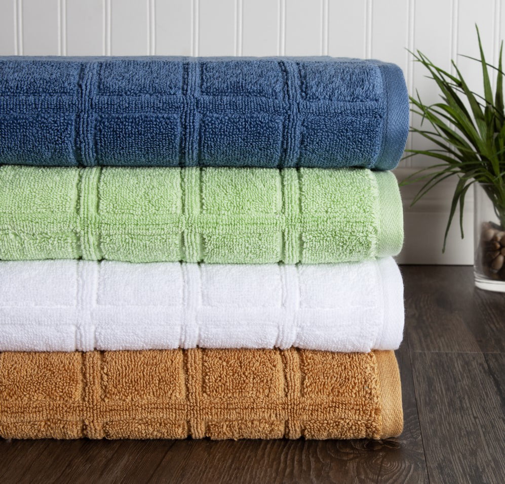 Heirloom Manor Estella Zero Twist Set of 4 Bath Towels in Sonoma Blue, Size: 4 Pack
