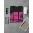 thumbnail image 3 of Smartprints Mens Graphic Tee - Window With Pink Neon Light - Regular Fit 100% Cotton, 3 of 4