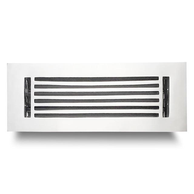 Modern Linear 3” x 10” VR 109 Floor Vent Cover/Register with Damper – Rectangle Cast Aluminum, Powder Coated Re-Paintable Decorative HVAC Register for Floors, Walls & Ceilings