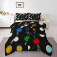 thumbnail image 1 of Erosebridal Colorful Vinyl Record Bedding Todder Comforter Set, 70s 80s 90s Music Down Comforter, Reversible 2 Pieces, 1 of 8