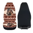 thumbnail image 6 of XYZCANDO Stylish 2-Pack Front Car Seat Covers with Horse Print - Durable Breathable All-Season Protection, 6 of 9