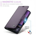 thumbnail image 4 of CaseMe Leather For iPhone 17 Pro Max Wallet Case with RFID Blocking, For iPhone 17 Pro Max Case Wallet for Women Men Card Holder Magnetic Clasp Kickstand Folio Case for iPhone 17 Pro Max,Purple, 4 of 11