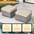 thumbnail image 3 of XIZZI 6-Pieces Wicker Patio Furniture Sets, Outdoor Furniture Sectional Sofa with Swivel Chairs, ottomans, All-Weather Rattan Outdoor Conversation Set for Porch, Patio, Backyard-Beige, 3 of 9