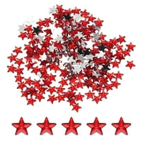Uxcell 200PCS Acrylic Star Rhinestone 8x8mm Flat Back Plastic Gems Jewelry Stickers Red