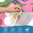 thumbnail image 3 of Yayeee Kitchen Curtains Tier Pair Light Filtering 27"x24" Rod Pocket Short Cafe Window Panel, White Flowers, 3 of 7