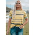 thumbnail image 6 of Plusashion Vibrant Multicolor Stripes Crew Neck Tee - Stylish Fall Essential!, 6 of 8