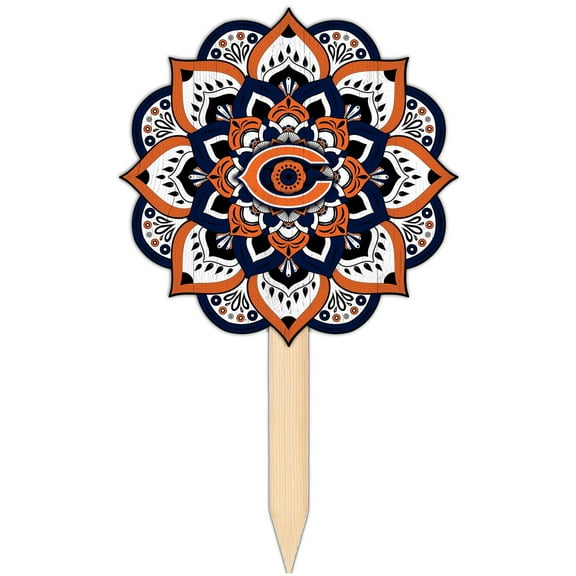 Chicago Bears 18'' x 12'' Mandala Yard Stake