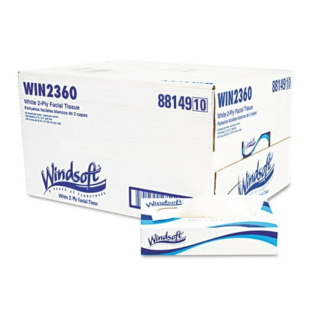 Facial Tissue in Pop-Up Box, 100/Box, 30 Boxes/Carton