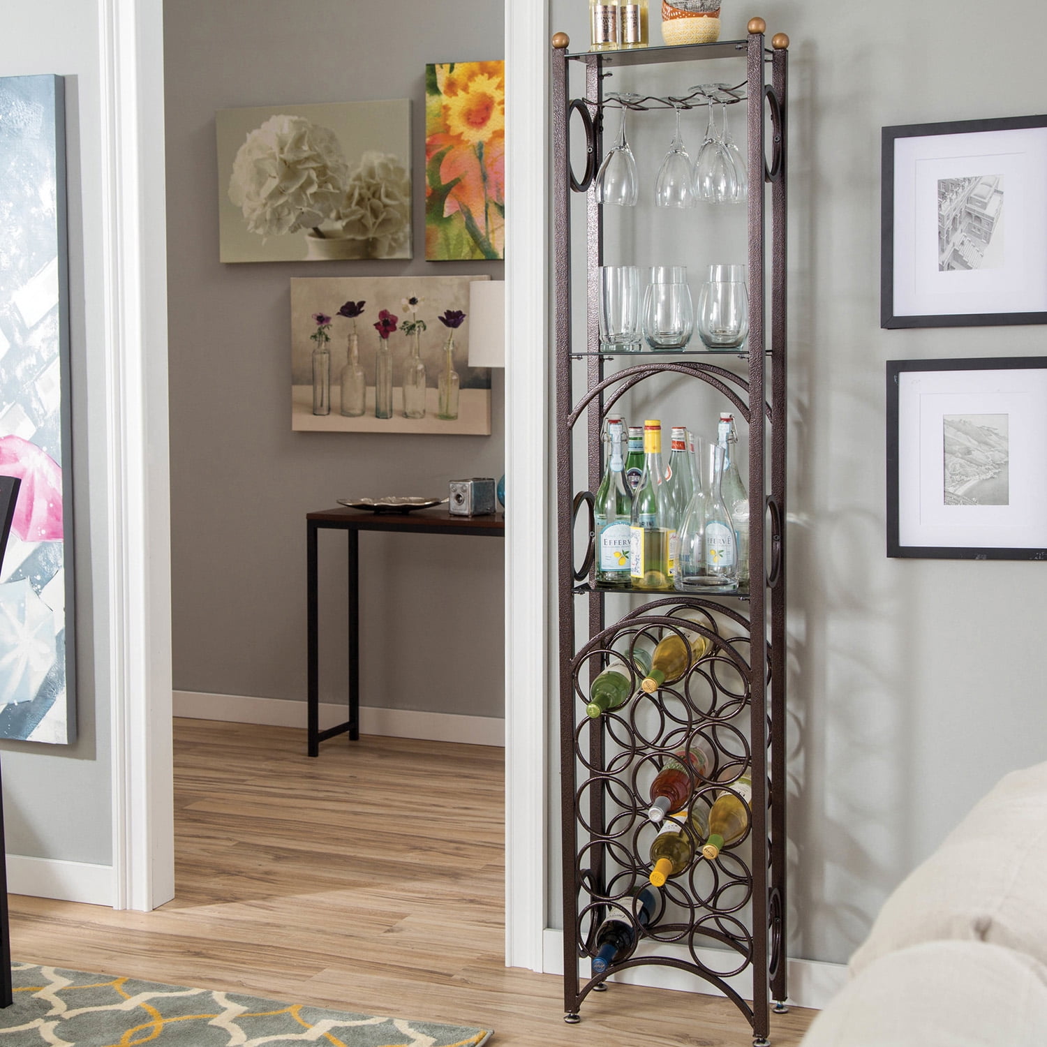 Home Source Bronze Wine Rack
