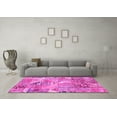 thumbnail image 3 of Ahgly Company Indoor Round Patchwork Pink Transitional Area Rugs, 7' Round, 3 of 4