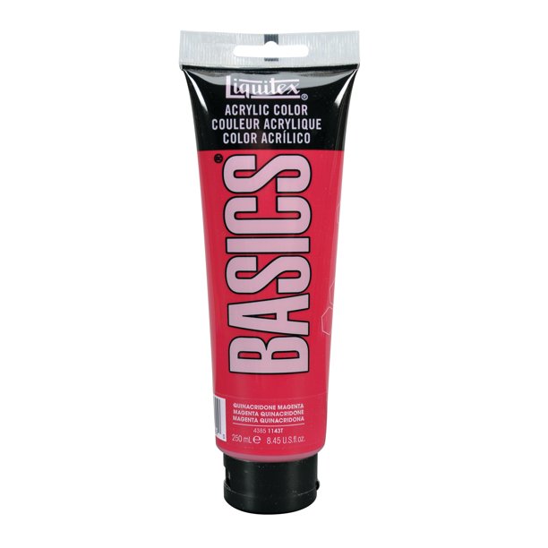 Liquitex BASICS Acrylic Color 250ml Tube Quinacridone Magenta liquitex-basics-acrylic-color-250ml-tube-quinacridone-magenta