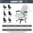 thumbnail image 6 of SCRAWLGOD Eggs Floral Spots White Easter Soft Computer Office Chair Cover Stretchy Easy to Remove Desk Chair Seat Protector Non-Slip Stain Resistant Boss Chair Covers, L, 6 of 7