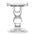 thumbnail image 2 of simhoa Transparent Glass Candle Holder Candle Stand Candlestick Height 11.5 cm, 2 of 7
