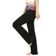 thumbnail image 2 of HDE Women's Yoga Pants Activewear Workout Leggings Purple Paisley L, 2 of 6