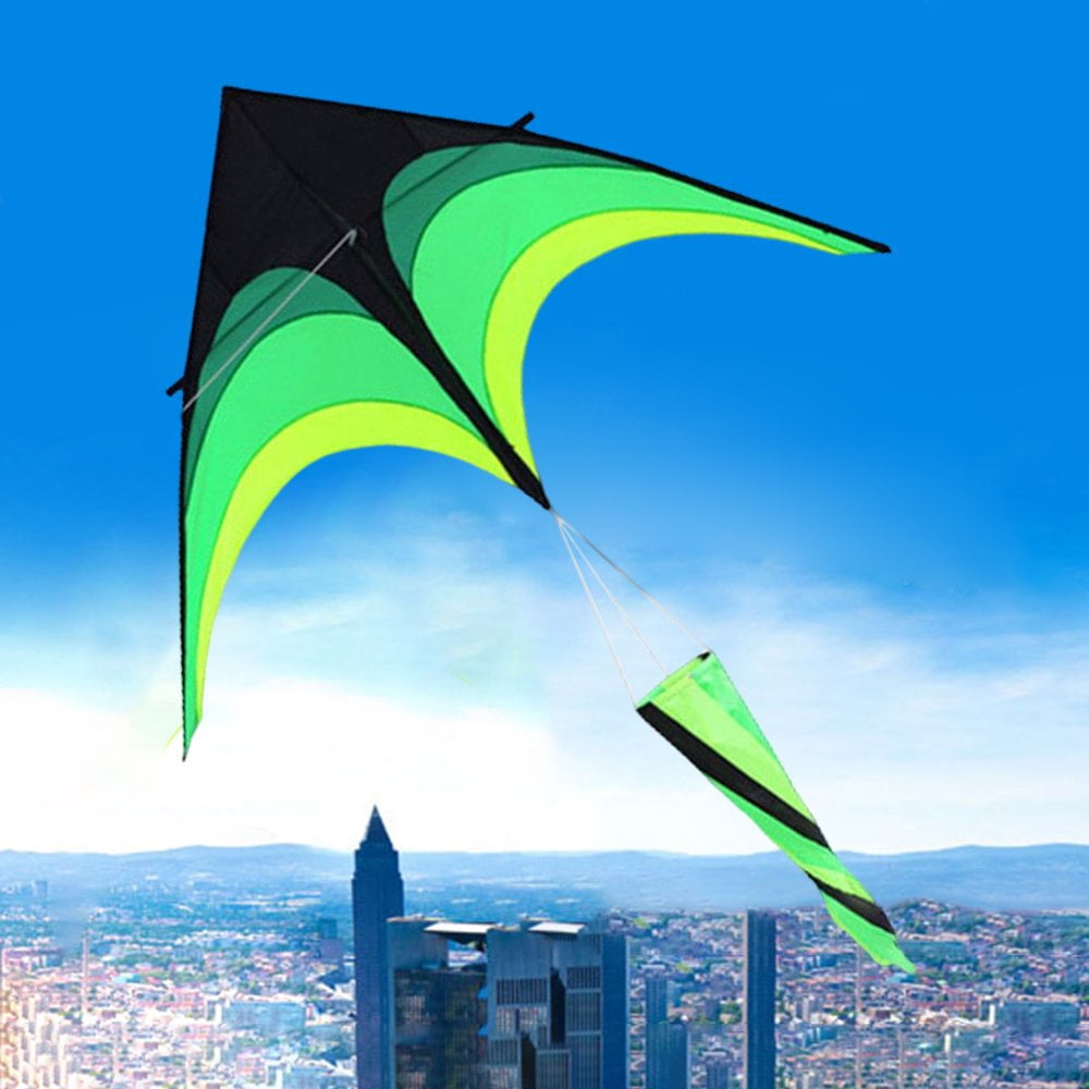 1.6m Big Triangle Kite Easy To Fly Fly Wind Kite with Wheel Line