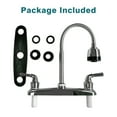thumbnail image 2 of RV Kitchen Faucet, Non-Metallic Camper Kitchen Sink Faucet 8 Inch 2 Hole Double Handles with Flexible Arch 360 Degree Rotatable Spout for Campers, Motorhome, Travel Trailer, Chrome, 2 of 9