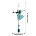 thumbnail image 4 of Llooptying 32cm Blue Metal Angel Wind Chime, Decorative Hanging Bell, 4 of 8