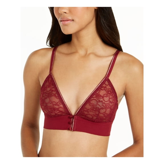 INC Intimates Maroon Lightweight Romantic Bralette Size: S