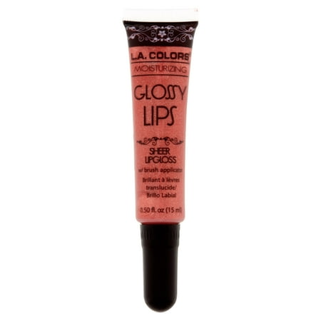 L.A. Colors Moisturizing Glossy Lips Berry Smoothie Sheer Lipgloss w/ Brush Applicator, 0.50 fl