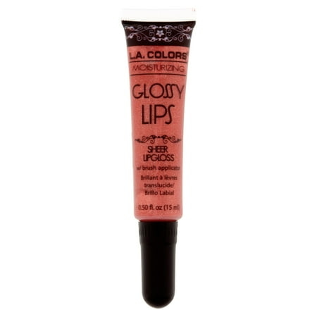 L.A. Colors Moisturizing Glossy Lips Berry Smoothie Sheer Lipgloss w/ Brush Applicator, 0.50 fl (Best Sheer Lip Gloss)