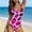 A968 Hot Pink, variant on One Piece Swimsuits for Women Built-in Bra Scoop Neck Animal Print Bathing Suits High Cut Flattering Monokini Backless Athletic Training Swimwear