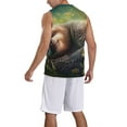 thumbnail image 2 of Pofeuu Daisy Sleeping Sloth Print Basketball Jersey, Shirts for Men Youth Basketball Jersey Crew Neck-X-Large, 2 of 6